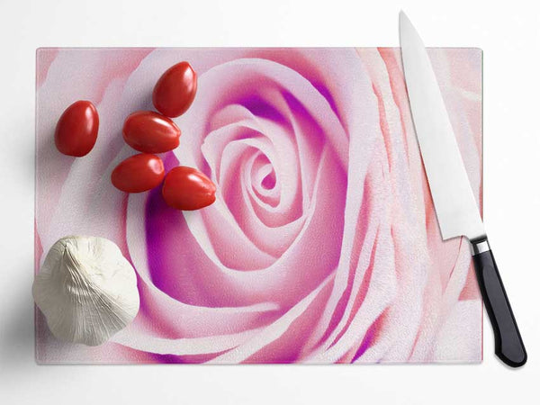 Delicate Rose Glass Chopping Board