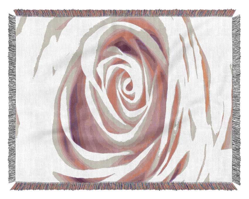 Delicate Rose Woven Blanket