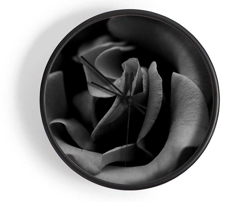 Rose B n W Clock - Wallart-Direct UK