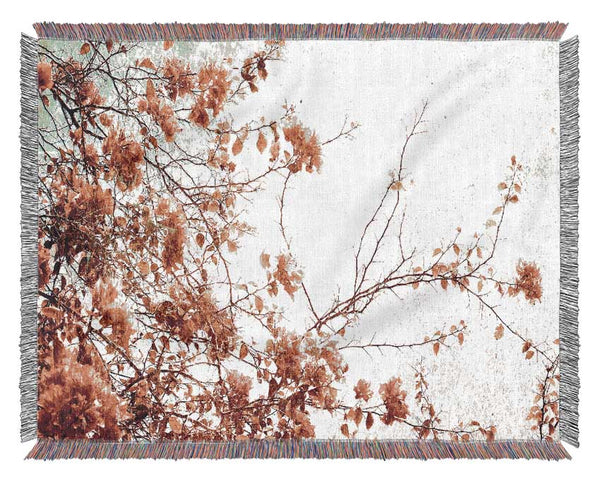 Antique Cherry Blossom Woven Blanket