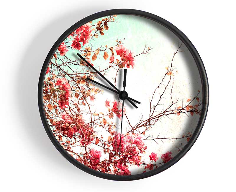 Antique Cherry Blossom Clock - Wallart-Direct UK