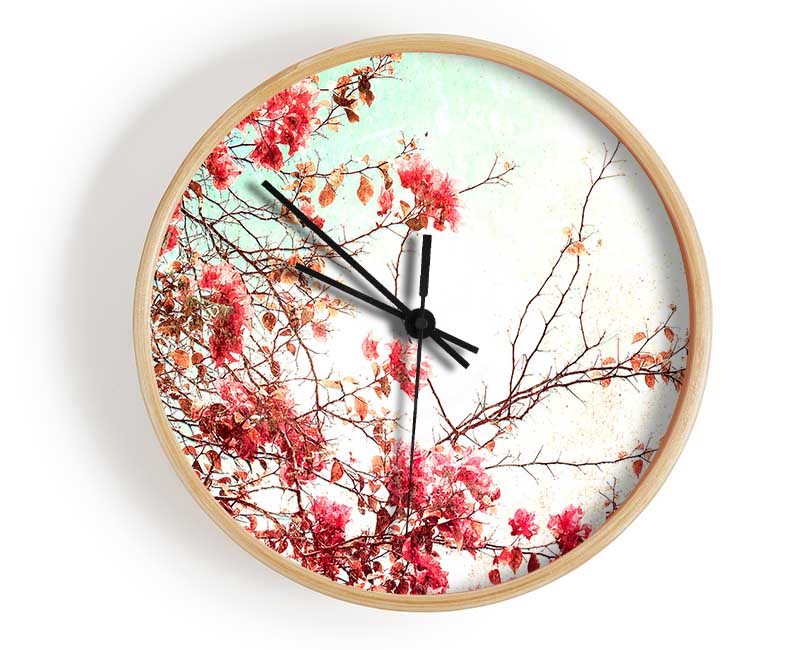 Antique Cherry Blossom Clock - Wallart-Direct UK