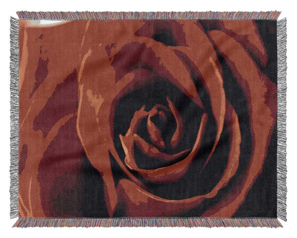 Rose Petal Beauty Red Woven Blanket