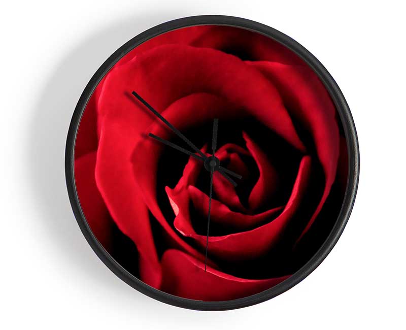 Rose Petal Beauty Red Clock - Wallart-Direct UK