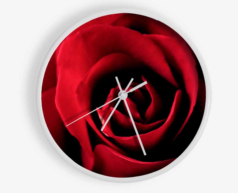 Rose Petal Beauty Red Clock - Wallart-Direct UK