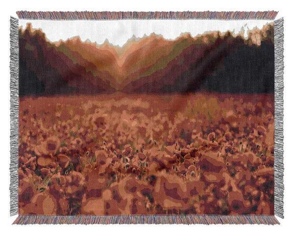 Poppies Meadow Woven Blanket