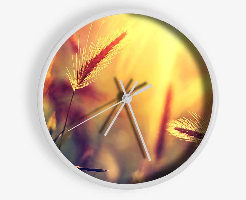 Summer Wheat Field In Golden Light Clock - Wallart-Direct UK