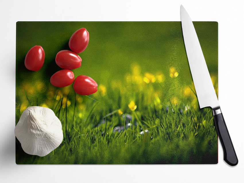 Summer Grass Glass Chopping Board