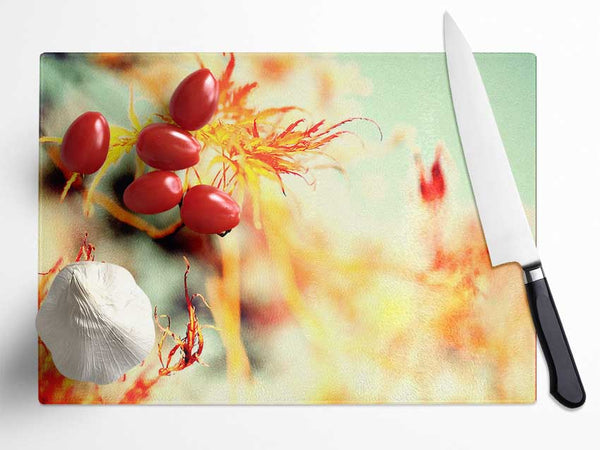 Fall Is But A Dream Glass Chopping Board