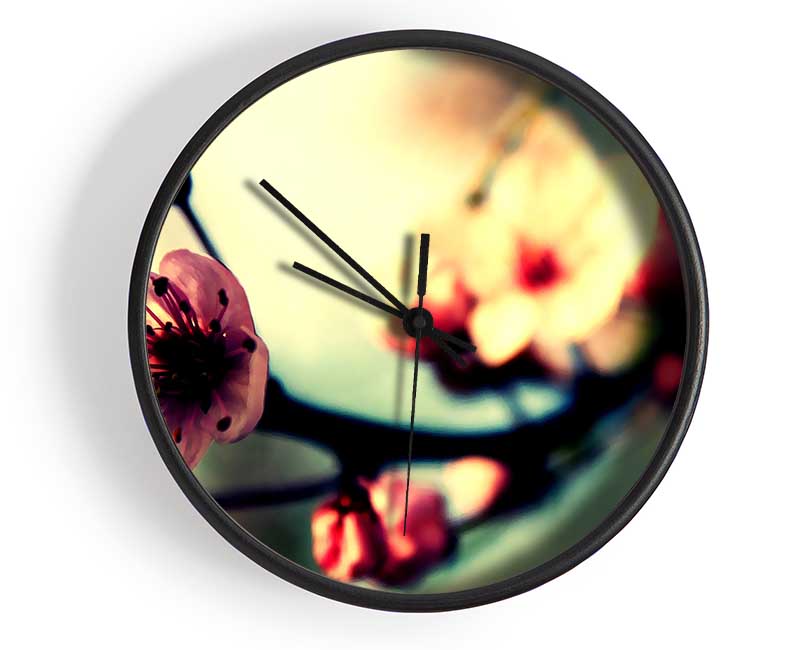 Cherry Blossom In Spring Clock - Wallart-Direct UK