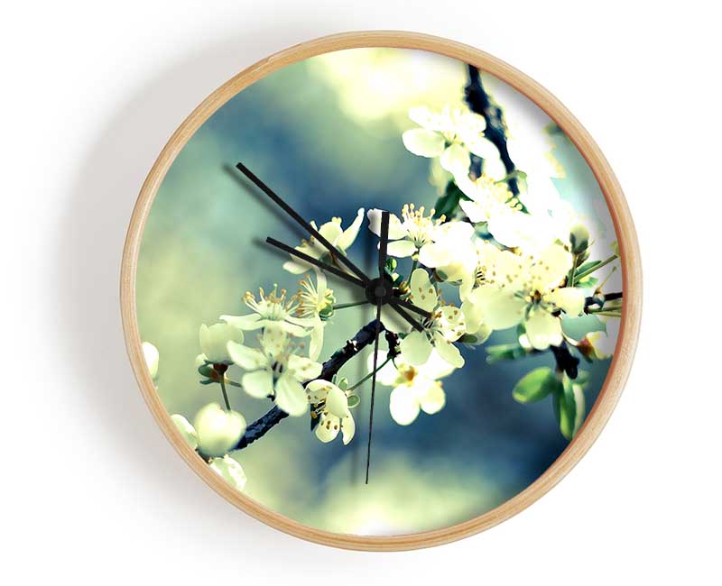 Spring Cherry Blossoms Clock - Wallart-Direct UK