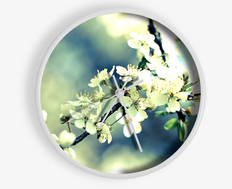 Spring Cherry Blossoms Clock - Wallart-Direct UK