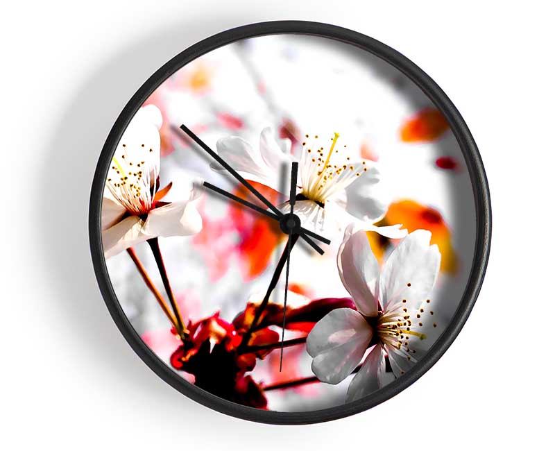 Spring Season Flowers Clock - Wallart-Direct UK