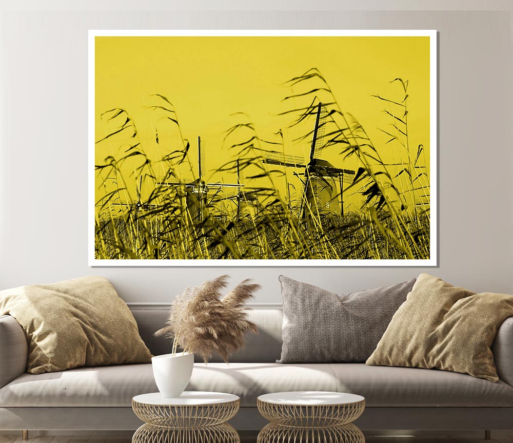 Windmills Print Poster Wall Art