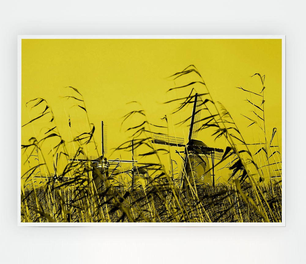 Windmills Print Poster Wall Art