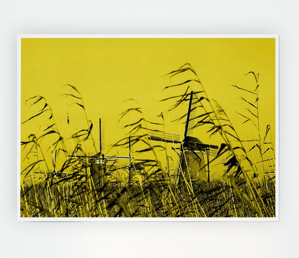 Windmills Print Poster Wall Art