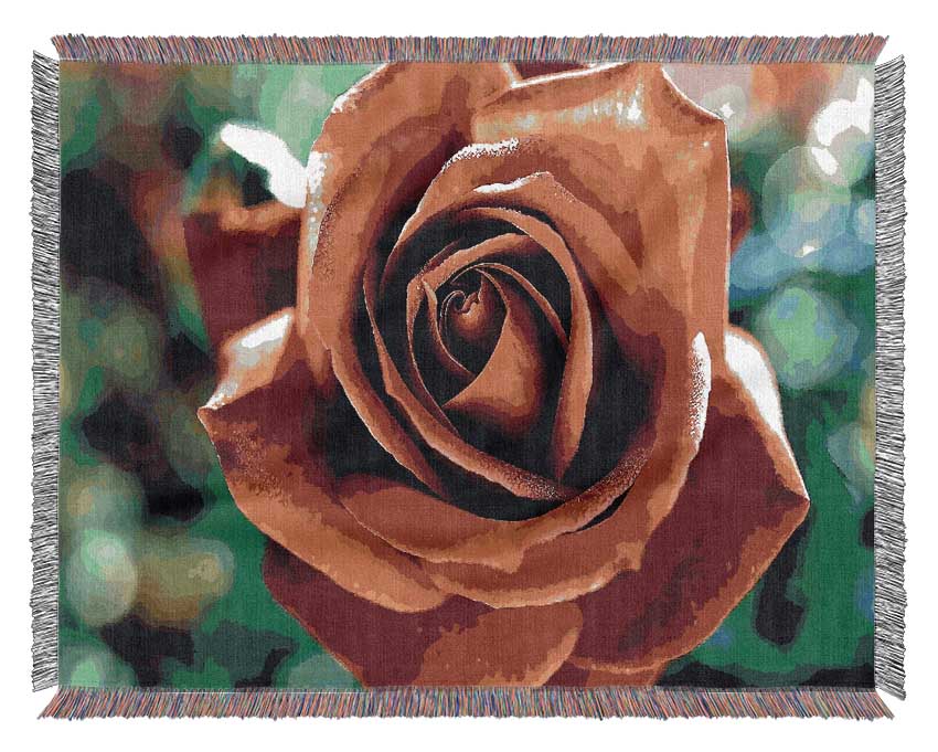 Beautiful Rose In The Garden Woven Blanket