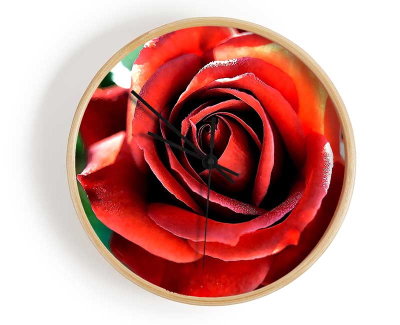 Beautiful Rose In The Garden Clock - Wallart-Direct UK