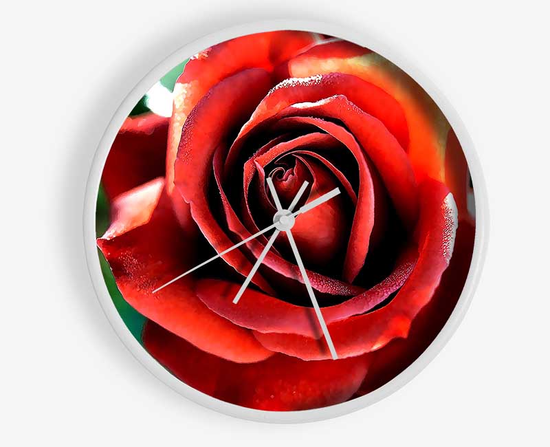 Beautiful Rose In The Garden Clock - Wallart-Direct UK