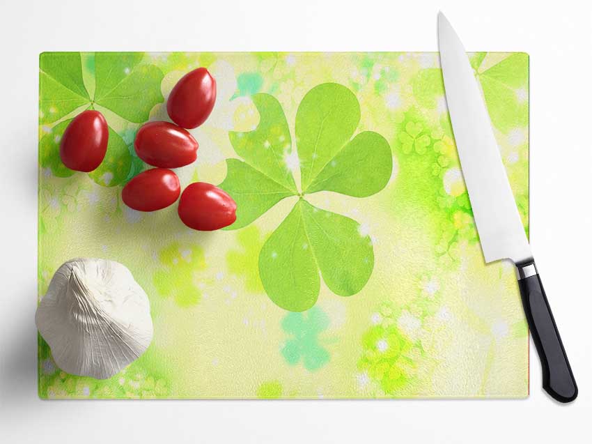 Magic Clover Glass Chopping Board