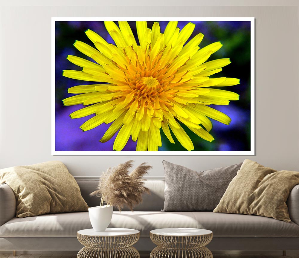 Yellow Wildflower Print Poster Wall Art