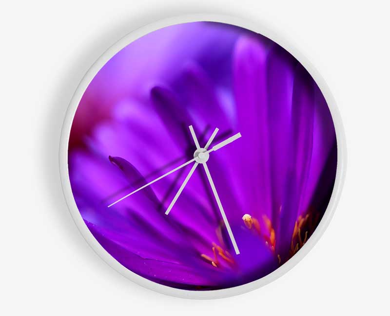 Purple Flower Petals Clock - Wallart-Direct UK