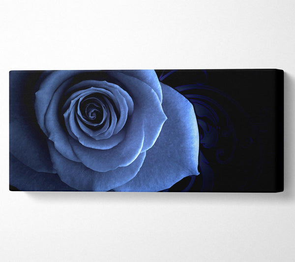 Blue Rose On Black