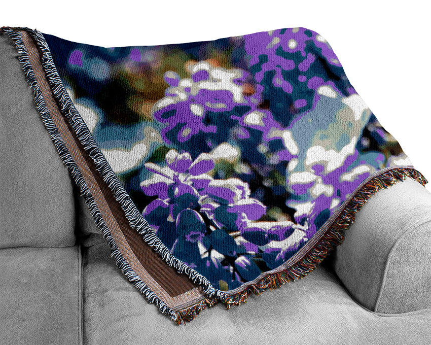 Grape Hyacinths Woven Blanket