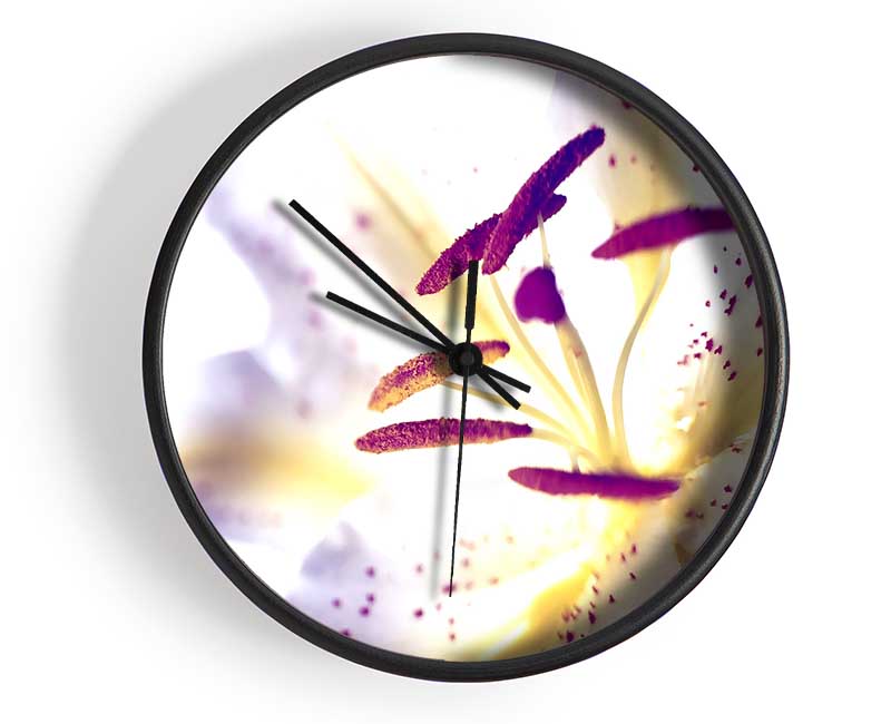 White Tiger Lily Clock - Wallart-Direct UK