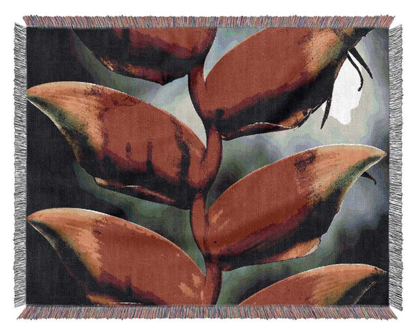 Heliconia Pendula Inflorescence Woven Blanket