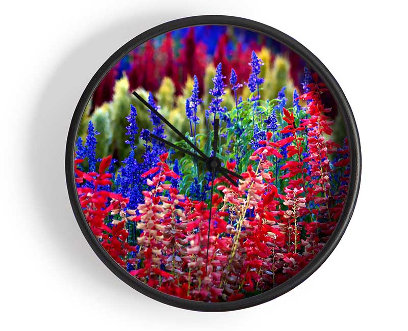 Rainbow Flowers Clock - Wallart-Direct UK