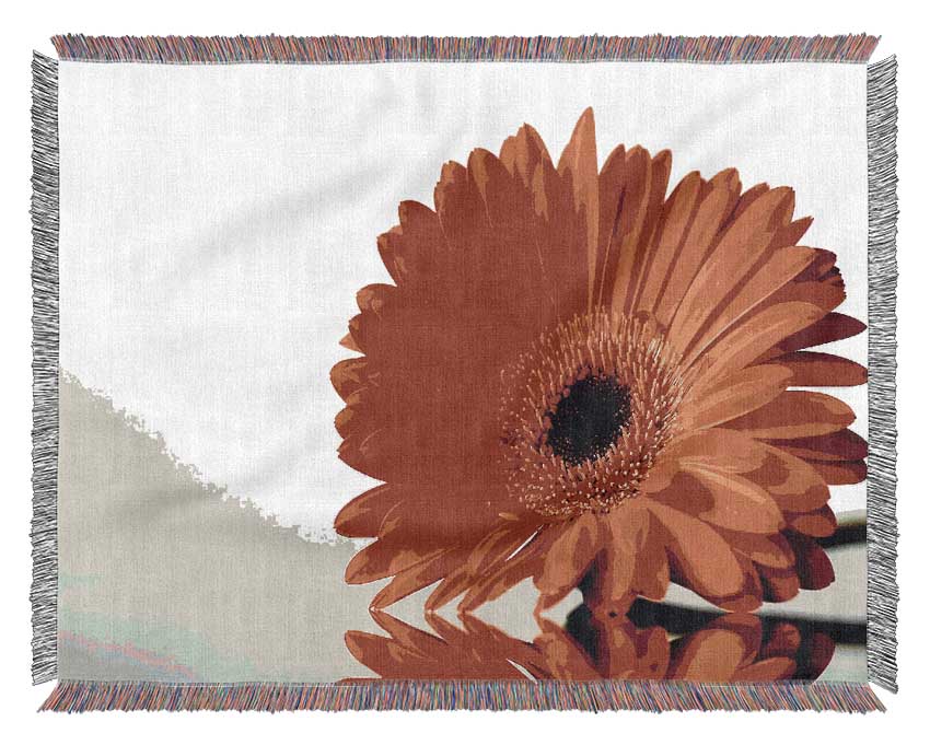 Gerbera Daisies Reflection Woven Blanket