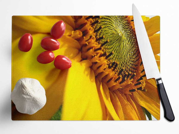 Sunflower Side Glass Chopping Board