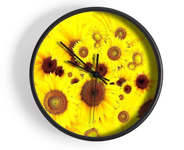 Sunflowers Galore Clock - Wallart-Direct UK