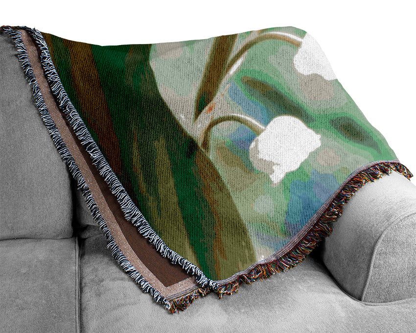 Lily Of The Valley Woven Blanket