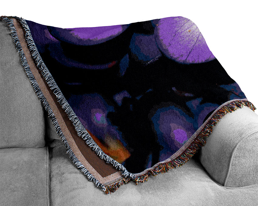 Crocuses Purple Woven Blanket