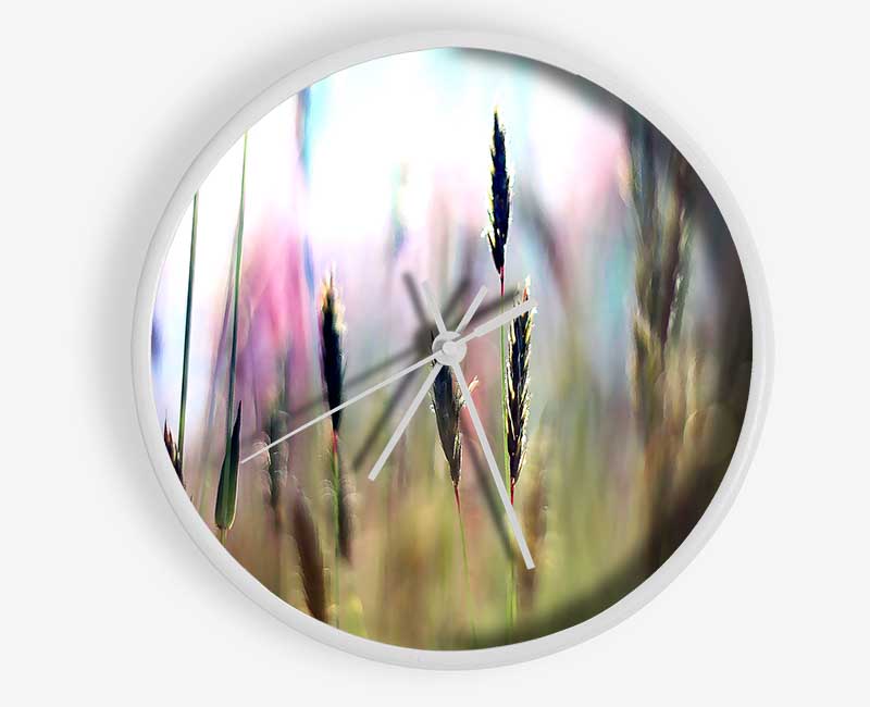 Soft Field Grass Clock - Wallart-Direct UK