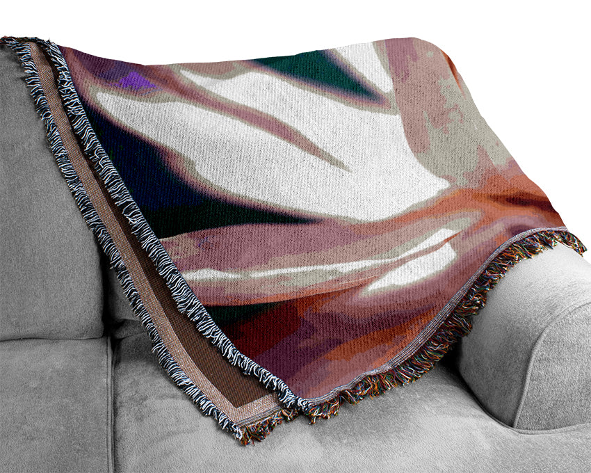 Light Purple Petals Woven Blanket