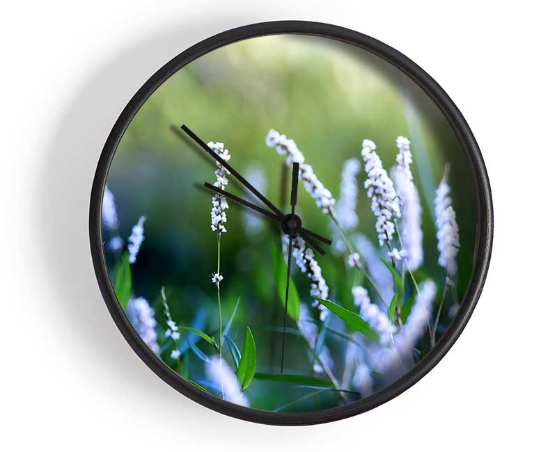 Blue Field Flowers Clock - Wallart-Direct UK