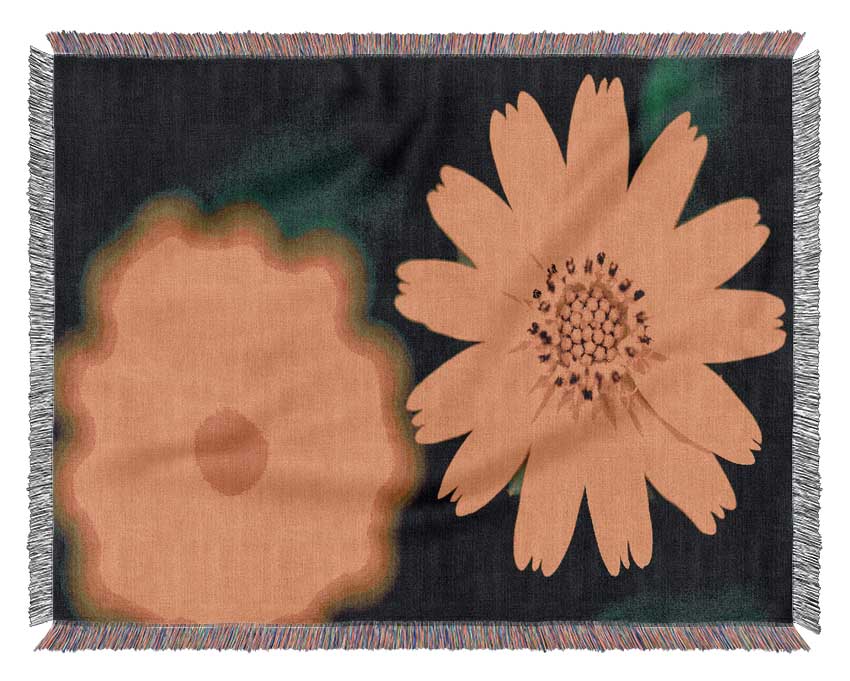 Beautiful Yellow Flower Woven Blanket