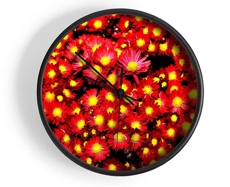 Chrysanthemums Clock - Wallart-Direct UK