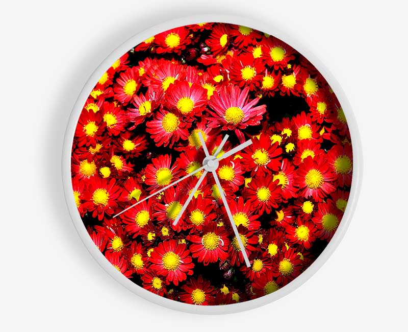 Chrysanthemums Clock - Wallart-Direct UK