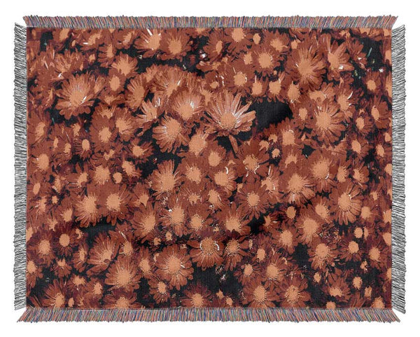 Chrysanthemums Woven Blanket