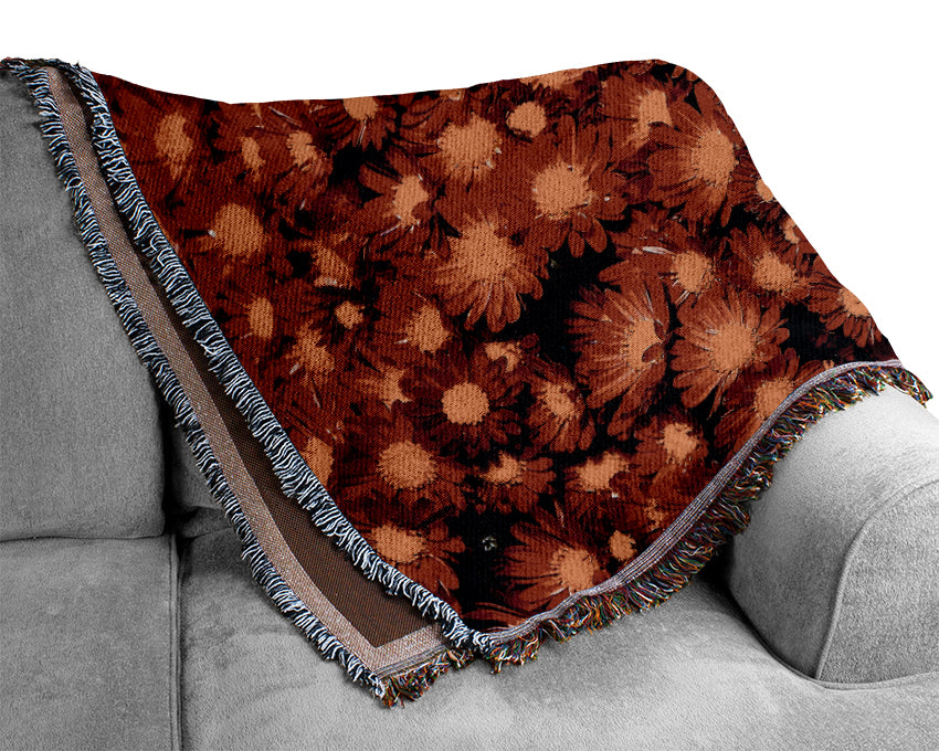 Chrysanthemums Woven Blanket