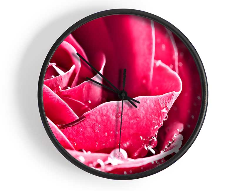 Rose Petals In Bloom Clock - Wallart-Direct UK