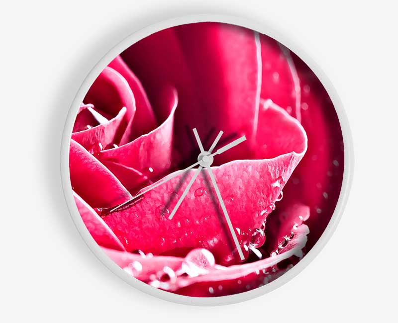 Rose Petals In Bloom Clock - Wallart-Direct UK