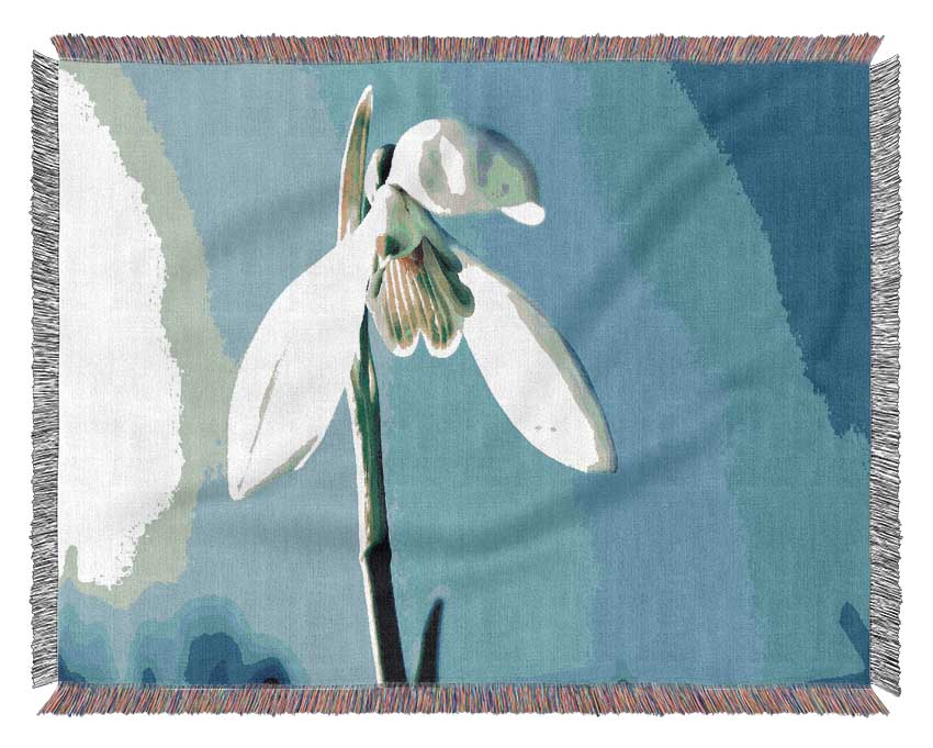 Snowdrop Spring Woven Blanket