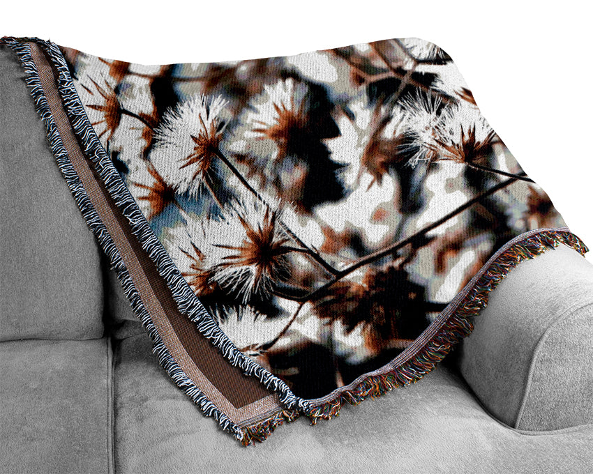 Fluffy Winter Bloom Woven Blanket