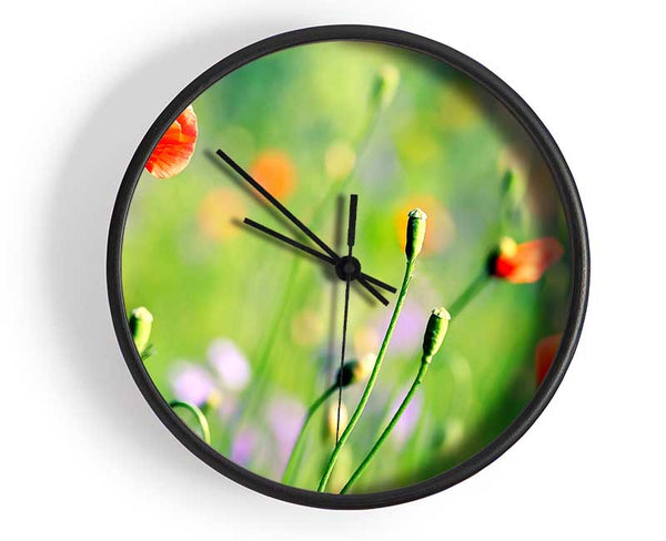 Poppy Meadow Clock - Wallart-Direct UK