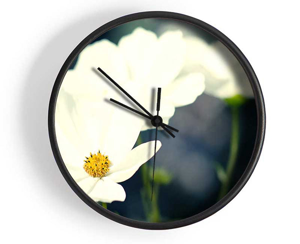 Beautiful Soft White Petals Clock - Wallart-Direct UK